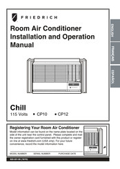 Friedrich CP10 Manuel D'installation