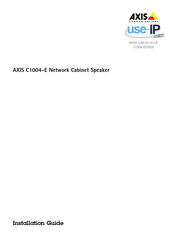 Axis Communications C1004-E Guide D'installation