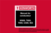 Kenworth T800 2017 Manuel Du Conducteur