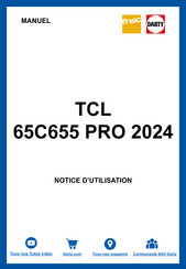 TCL 65C655 PRO 2024 Notice D'utilisation