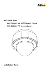 Axis Communications Q6054-E Mk III Guide D'installation