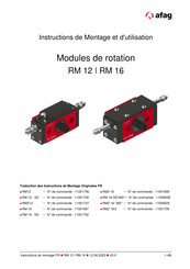 Afag RM 12-SD Instructions De Montage Et D'utilisation