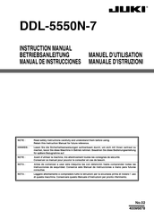 JUKI DDL-5550N-7 Manuel D'utilisation