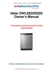 Haier DWL2825SDSS Installation