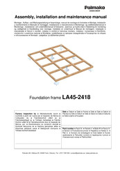 Lemeks Palmako LA45-2418 Assemblage, Manuel De Montage Et D'entretien