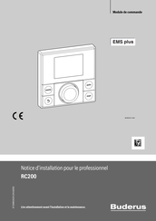 Buderus EMS plus RC200 Notice D'installation