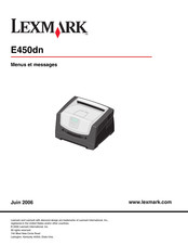 Lexmark E450dn Mode D'emploi