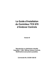 Andover Controls TCX 870 Guide D'installation