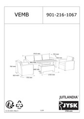 Jysk 901-216-1067 Instructions D'assemblage