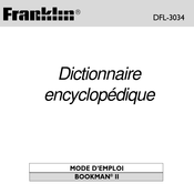 Franklin BOOKMAN II Mode D'emploi