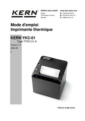 KERN and SOHN TYKC-01-A Mode D'emploi