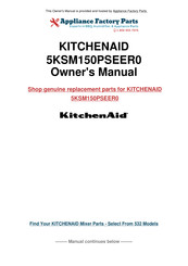 KitchenAid 5KSM150PSEER0 Mode D'emploi