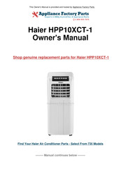 Haier HPP10XCT-1 Guide De L'utilisateur