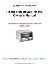 Hamilton Beach 31129 Mode D'emploi