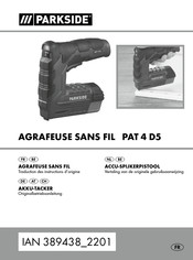 Parkside 389438 2201 Traduction Des Instructions D'origine