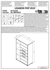 Dedeman LISABON POP 2K1F UP 01202 Instructions D'assemblage