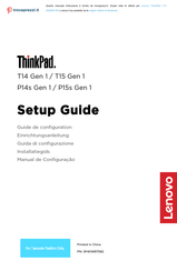 Lenovo 20S00013IX Guide De Configuration