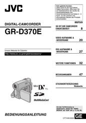 JVC GR-D370E Manuel D'instructions