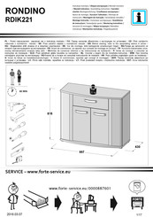 Forte Rondino RDIK221 Notice De Montage