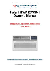 Haier HTWR08XCR Guide D'utilisation Et D'entretien