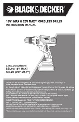 Black & Decker SSL20 Manuel D'instructions