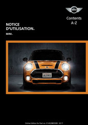 BMW MINI 2017 Notice D'utilisation