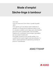 Asko T784HP Mode D'emploi