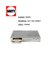 Denon ADV-1000 Mode D'emploi