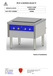 Charvet AEROGAM B-E1 PCF 4 ZONES Notice D'installation