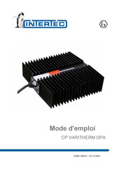 Intertec CP VARITHERM DPA Serie Mode D'emploi