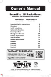 Tripp-Lite SmartPro SMX500RT1U Manuel Du Propriétaire