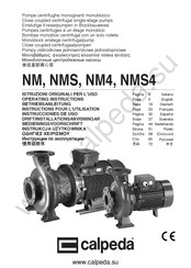 Calpeda B-NM 40/12C/A-F/A Instructions Pour L'utilisation