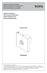 Toto Gyrostream TBW08008U Manuel D'installation Et D'utilisation