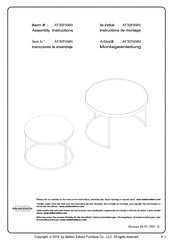 Walker Edison AF30PAMN Instructions De Montage