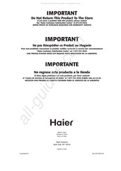 Haier HVW18 Guide De L'utilisateur