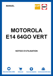 Motorola E14 Guide De L'utilisateur