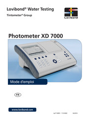 Tintometer Lovibond XD 7000 Mode D'emploi