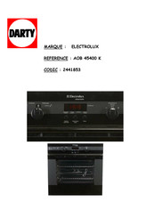 Electrolux ARTHUR MARTIN AOB 45400 K Notice D'utilisation