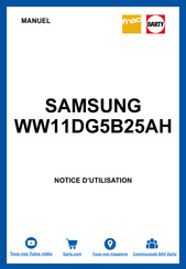 Samsung WW11DG5B25AH Manuel D'utilisation