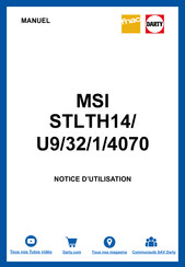 MSI STLTH14/U9/32/1/4070 Guide De L'utilisateur