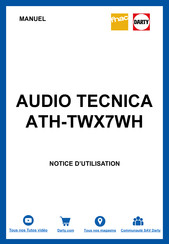 Audio-Technica ATH-TWX7 Manuel De L'utilisateur