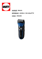 Braun S3340S-4 WD GILLETTE Mode D'emploi