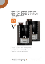 Rheavendors Group laRhea V+ grande premium Manuel D'installation Et D'entretien