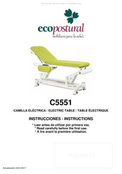 ECOPOSTURAL C5551 Manuel D'instructions