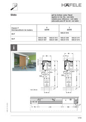 Häfele Slido 50-F Instructions De Montage