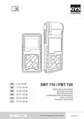 GYS PBT 720 Notice Originale