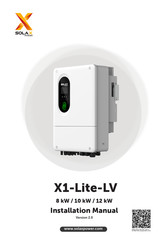 SolaX Power X1-Lite-LV 10 kW Manuel D'installation