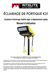 Ritelite K21-110VDC Manuel D'utilisation