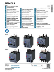 Siemens 3RU2116 Instructions De Service