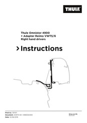 Thule Omnistor 4900 Manuel D'instructions